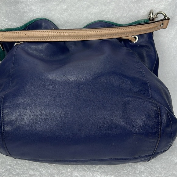 Coach 2013 Navy and Teal  Bag - Picture 3 of 9